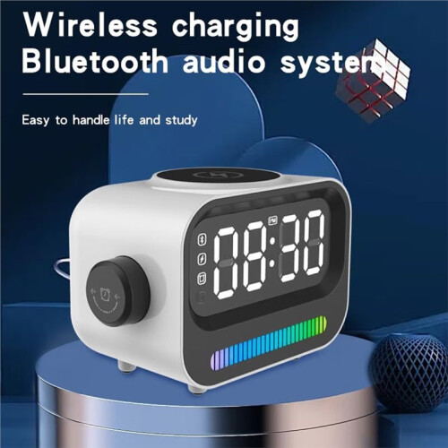 Fast Charging  Audio System, Charger for Phone, Digital Alarms Clock & Pickup Light,Large Digital LED Display 2