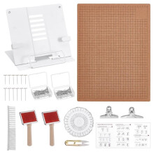 108-Teiliges Makramee-Set, Makramee-Brett und Stecknadeln, Doppelseitige Gitter, Handgefertigtes Flechten für Armbänder und Andere Knotenkreationen