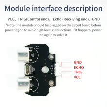 High-Precision Horizontal Ultrasonic Sensor, Distance-Sensing Technology (XH2.54-4Pin Port) for DIY Robot Car Kit