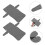 7pcs Plastic Grid Embroidery Canvas Net for Preformed Bags, Black Plastic Canvas Mesh for DIY Storage Baskets 8