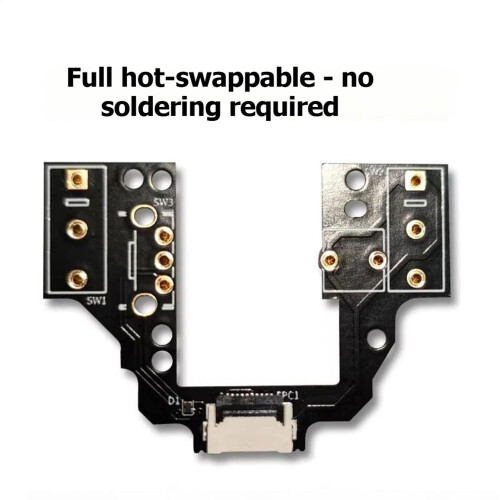 For GPX2/GPW3 Mouse Micro Motion Board Sinking Gold Solder Pad Fully Hot Swappable for Mouse Micro  3pin/2pin 2