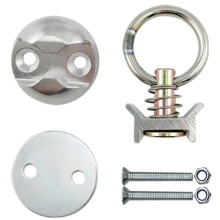 Heavy Duty L Track Tie Down Anchors - Single Stud Fitting Lock for Securing Cargo, Kayaks, Luggage Straps Sliver