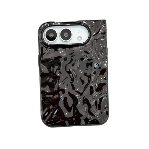 Electroplated Water Ripple Case for  Duo Fold Central Axis, All-Inclusive Shockproof Hard, Anti-Scratch Black