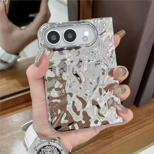 Electroplated Water Ripple Case for  Duo Fold Central Axis, All-Inclusive Shockproof Hard, Anti-Scratch Black 1