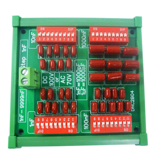 DNC2B04 Programmable Capacitors Board 1nF-9999nF - 4 Digit Decade Polypropylene Film Capacitors for Electronic Testing 1