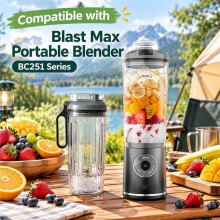 Vervangende Beker van 650 Ml met Deksel en Hoes voor Blast Max BC251, Lekvrij Klapdeksel, Vaatwasmachinebestendig
