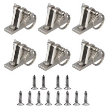 6 Sets 316 Stainless Steel Boat Deck Hinge with Quick Release Pin for Bimini Top & Marine Hardware