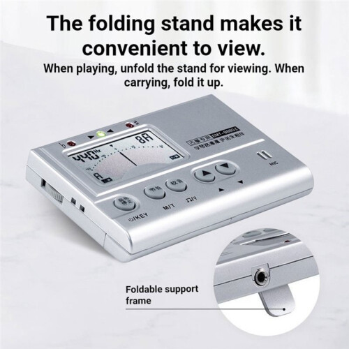 1pc Portable Guzheng Tool Featuring Dual Pickup Modes and Fast, Precise Tuning, Supports Both Equal Temperament Silver 1