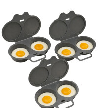 Mikrowellen-Eierpochierer mit Zwei Kammern für Schnelles, Ölfreies Kochen, DunkeLgrau
