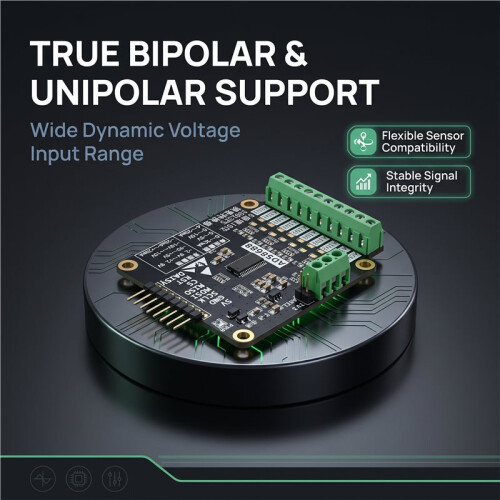 1 Pcs ADS8688 Module, 8-Channel 500KSPS 16-Bit Analog-to-Digital Conversion Module, Single and Bipolar Voltage Sampling 1