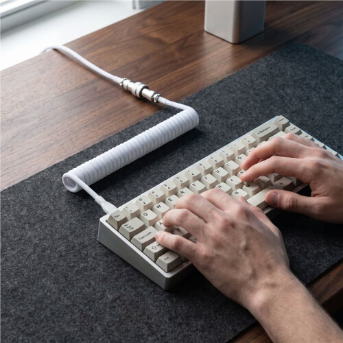 Para el Cable en Espiral del Teclado  USB Tipo C, 2