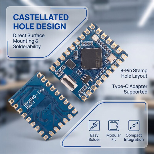 RP2040-Tiny Development Board RP2040 Tiny Development Board Module Dual Core 133MHz 264KB  2MB Flash 2
