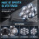 Replacement Shaver Heads for Bald  Shavers 7-Blade Rotary Cutter Accessories,Compatible with Multi-Blade Shavers 6