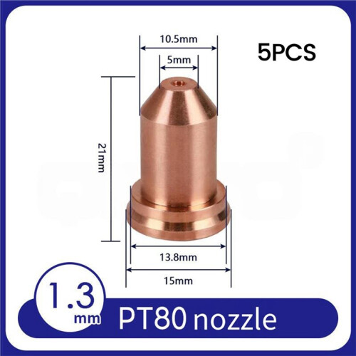 20PCS PT80 Plasma Cutter Torch Consumables Kit, Nozzle 1.0mm1/1.1mm/1.2mm/1.3mm 2