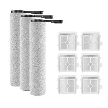 Roller Brush Replacement 3pcs & Vacuum Filters 6pcs for F25 ACE LT RT