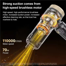 Powerful Wireless Car Vacuum Cleaner - Portable Handheld with High Suction for Home & Auto Detailing