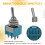 AC 3A/250V 6A/125V 6 Pin DPDT / 2 Position  Toggle 5