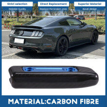 Real Hard Carbon Fiber Car Handbrake Grip Trim Cover for Mustang Dark Horse EcoBoost 2024 2025 2026,A