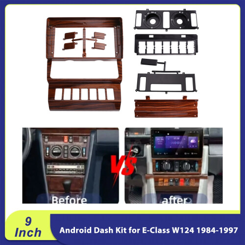 9" Android Dash Kit for   E-Class W124 1984-1997 Retro Car Stereo Panel 1