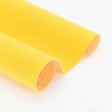 (Lemon Yellow) 5Pcs Self Adhesive Velvet Fabric Sticky Felt Liner for Jewelry Box Drawer Liner