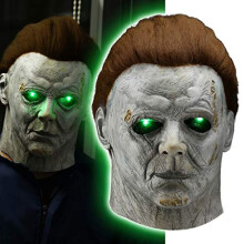 (D) Michael Myers Mask 1978 Halloween Movie Latex Mask Realistic Horror Mask Scary Cosplay Mask Costume Party Mask