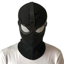 (full set) Superhero Peter Parker Spider Mask Cosplay Stealth Suit Black Helmet Halloween Masquerade Party Costume Props