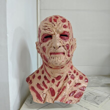 (Freddy Mask) Freddy Krueger Mask Halloween Movie A Nightmare On Elm Street Terror Party Cosplay Costume Props Horror Latex Headgear