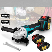 21V 125mm Brushless Cordless Angle Grinder Cutter w/ 2 Battery & Charger & Disc