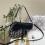(Black) Retro stitched saddle bag with box 1