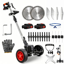Cordless Strimmer Grass Trimmer Cutter Garden Edger Electric 2 Li-Ion Battery