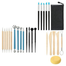 Air Dry Clay Tools Kit, with 25pcs Pottery Sculpting Tools, Natural Airdry Clay Tool for Pottery Wheel and Hand Building