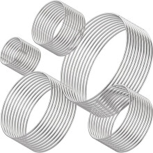 50 Metallringe für Bastelarbeiten, Traumfänger-Reifen in 5 Größen, Silbernes DIY-Schmuckzubehör, Robuste Eisenringe zum Selbermachen