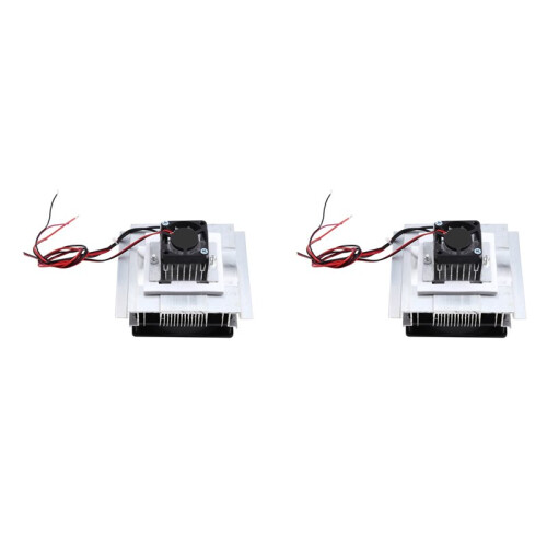 2X Thermoelectric Peltier Plate Module Cooling System Radiator for Small Space Cooling