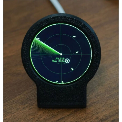 USB-C Deskradar Live ADS-B Flight Tracker Gadget Sonar-Grid Display PLA Shell Aviation Desktop Ornament for Enthusiasts 2