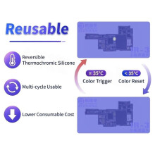 JTX IR 3 Motherboard Short Circuit Finder Pad 35C Thermochromic Color Change Test Sheet for Phone Mainboard Fault Detection