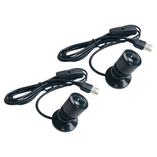 USB -UV SpotLight, 395nm Blacklight for Glass UV Display, 2Pack, USB Cable Controller, -Light