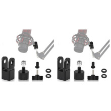 2X Microphone Adapter 3/8-Inch or 1/4-Inch Microphone Adapter for HyperX QuadCast Microphone Stand and Boom Arm Adapter