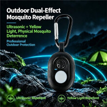 Portable Ultrasonic Mosquito Repeller USB Rechargeable Outdoor Hanging Electronic Anti Mosquito Device White