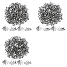 3000 Pieces 10mm Silver Studs for Clothing Four-Jaw Square Spikes for Crafts Punk Metal Spike Studs for Leather Jacket