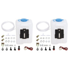2X Kit de Reservatório Universal para Bomba de Lavagem de para-Brisa de Carro 99300 Tanque de Reservatório de Fluido com Acessórios para Bomba
