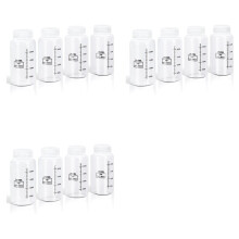 12pcs Plastic Bottles with Airtight Caps 8oz/250ml,Wide Mouth Liquid Containers, Reusable PP Graduated Plastic Bottles