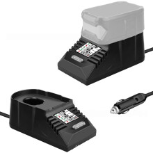 Battery Charger Car Charger with Cigarette Lighter Plug for 18V Lithium Ion & Ni-Cad & Ni-Mh Batteries