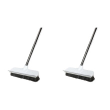 2X Floor Brush Bathroom Brush Artifact Long Handle Toilet Household Hard Bristle Floor Cleaning Tile Floor Brush