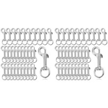 60 Pcs Heavy Duty Swivel Snap Hooks, 2.75 Inch Zinc Alloy Dog Leash Clips, for Keychains, Pet Leashes & Outdoor Gear