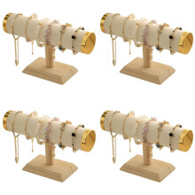 4X T-Bar Jewelry Chain Hairband Watch Necklace Bracelet Display Stand Rack Holder Fashion Woman Colors Gold Size Style
