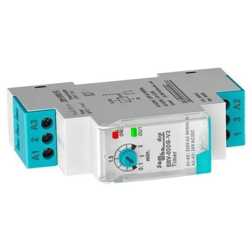 ERV-03DG-V2 Delay Relay  0.1-3s Adjustable Timer with LED Indicator for Industrial Commercial Control 2