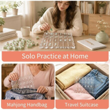 American Solo Mahjong Board, Acrylic Mahjong Practice Board Solo ,Mahjong Accessories for Beginners Clear