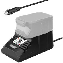 Cargador de Baterías para Coche con Enchufe para Encendedor de Cigarrillos para Baterías para de 18 V de Iones de Litio, Ni-Cad y Ni-Mh