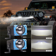 68W Car Grille Spotlight Projector Len Light 80000LM Super Bright Work Lights Motorcycle Lorry Auxiliary Spotlight 5500K