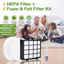 AZ2002 Vacuum Filters for  Vertex DuoClean PowerFin Vacuum AZ2000 Compatible for AZ2000 AZ2000W AZ2001AMZ